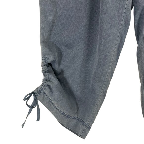 utility joggers travel pants loose fit pull on grey  cuffed sz 6 Jones New York - Picture 3 of 14